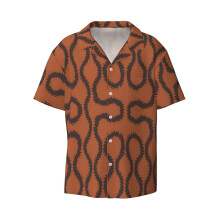 (Vivienne Westwood _8151) Men's Hawaiian Shirts Cuban Collar Vintage Bowling Short Sleeve Button Down Beach Shirt Casual Summer Vacation Wear Retro Tee