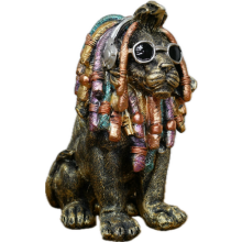 Cool Reggae Lion with Colourful Dreads | Decorative Ornament