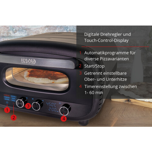 Unold Pizza Oven Alfredo black Schwarz (68805) 2