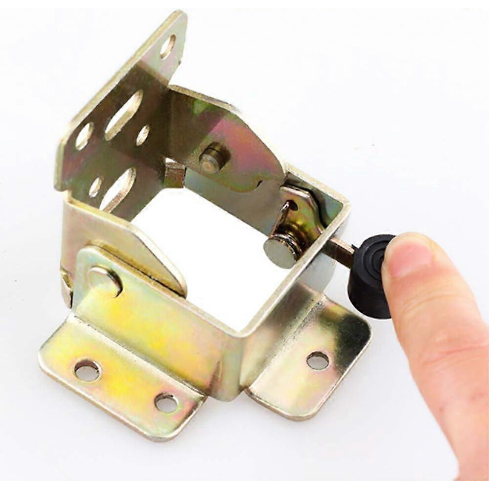2 PACK 90 Degree Folding Shelf Self-Locking Hinge Cold Rolled Steel Folding Table Legs Bed Legs Hidden Support Hinges for Extending Table and Chair Le
