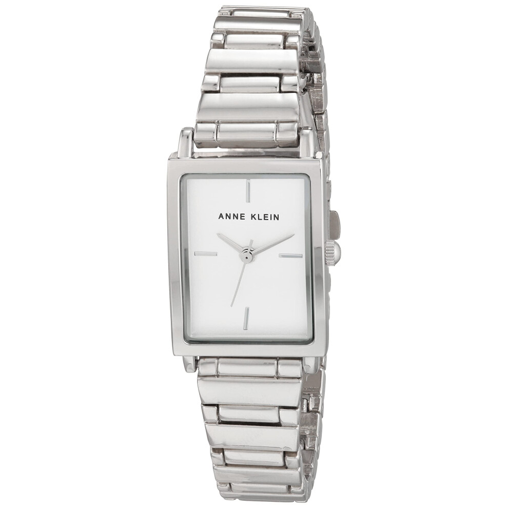 Anne Klein Women's Japanese Quartz Dress Watch with Metal Strap  Silve