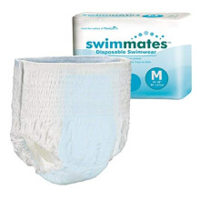 Swimmates Voksen svømmeundertøj - Engangs unisex pull-up med afrivbare sider og Kufguards, Medium (86-122 cm), 20 stk., fugtbarriere