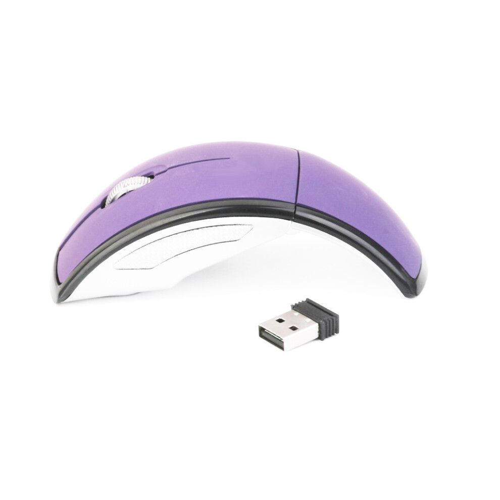 2.4Ghz Wireless Laptop Folding Arc Optical Mouse Usb 4851005185416