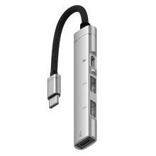 Για κινητό τηλέφωνο Android Tablet υπολογιστή φορητό PD Charging Hub Type-C USB C Expansion Dock, Ασημί