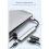 Για κινητό τηλέφωνο Android Tablet υπολογιστή φορητό PD Charging Hub Type-C USB C Expansion Dock, Γκρι 3
