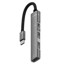 Για κινητό τηλέφωνο Android Tablet υπολογιστή φορητό PD Charging Hub Type-C USB C Expansion Dock, Γκρι