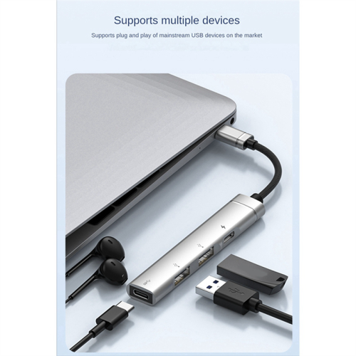 Για κινητό τηλέφωνο Android Tablet υπολογιστή φορητό PD Charging Hub Type-C USB C Expansion Dock, Ασημί 2