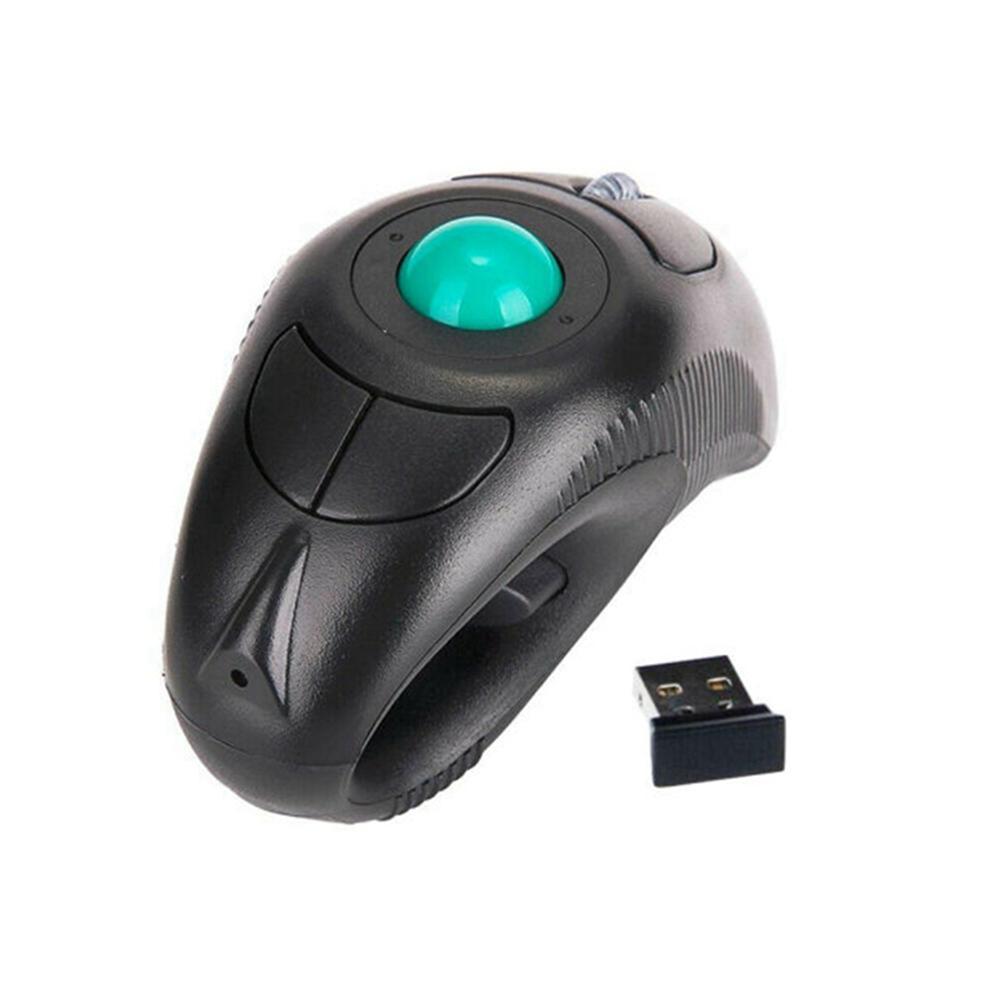 2.4G Wireless Air Mouse Ergonomic Trackball Handheld Finger Usb Optical Mice 4851005192957