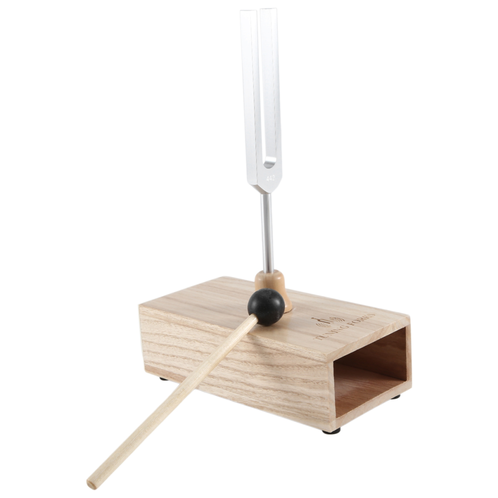 Spactz 442Hz Tuning Fork, Fork Resonance Box, Chakra Forks For Sound Therapy, Yoga, Meditation And Relaxation