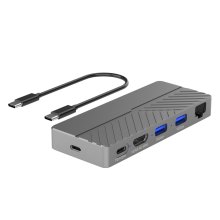 6-σε-1 βάση επέκτασης M.2 Solid-State φορητό σκληρό δίσκο NVME/NGFF Laptop USB3.2 Extender Grey