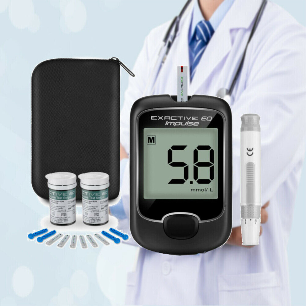 Goplushtoy (Monitor Meter) Exactive Eq Impulse Blood Glucose Monitor Meter Test Strips Lancets