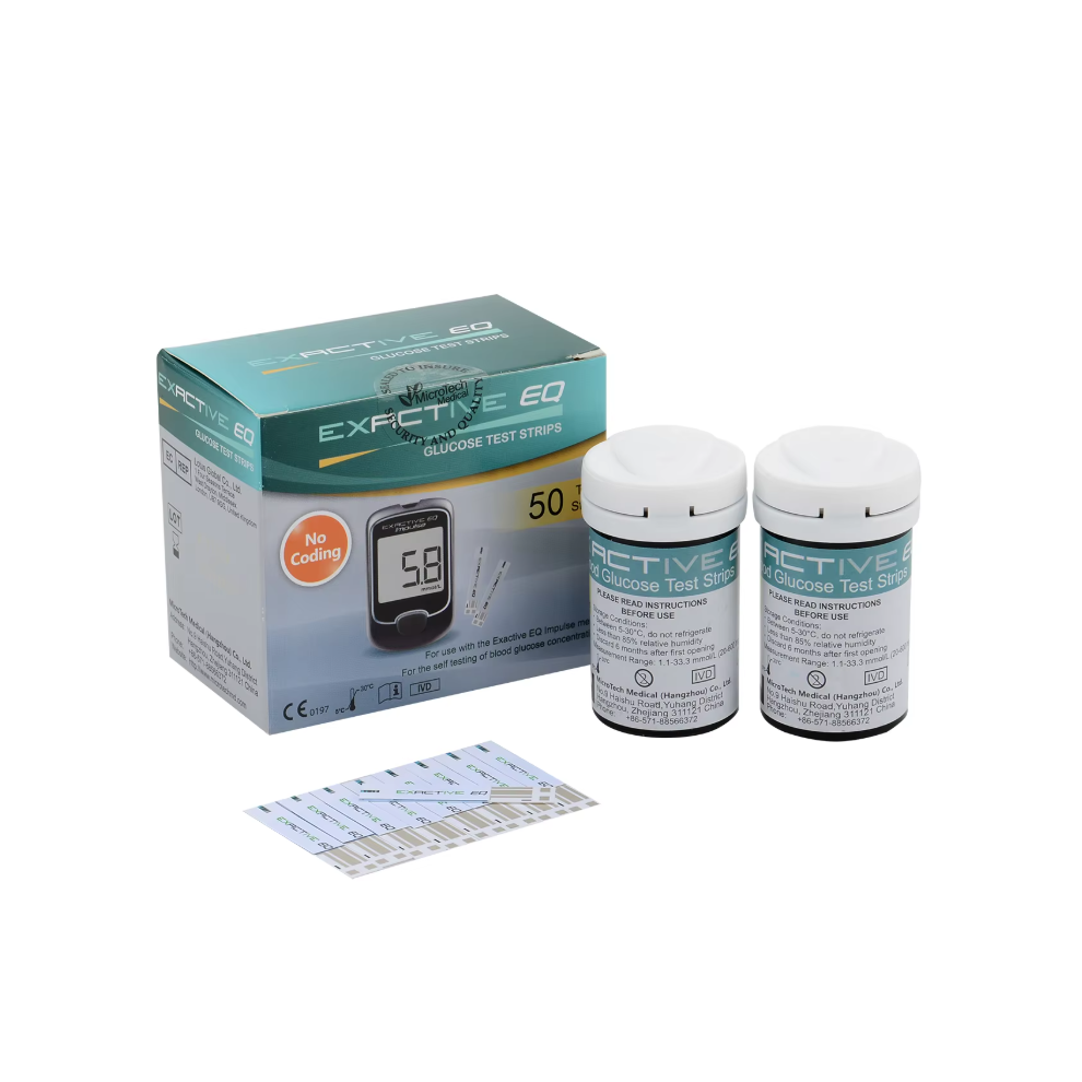 Goplushtoy (50 Blood Sugar Test Strips) Exactive Eq Impulse Blood Glucose Monitor Meter Test Strips Lancets