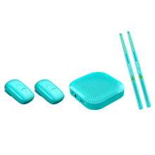 Electric Air Drumsticks Professional Drum Electronic Virtual Pedals for Adults Kids Cyan