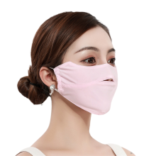 Ice Silk Sun Protection Mask Summer Women'S Outdoor Cycling Sunshade Ανοιχτή μύτη Αναπνεύσιμο μάτι D