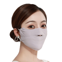 Ice Silk Sun Protection Mask Summer Women's Outdoor Cycling Sunshade Opening Nose Breathable Eye C