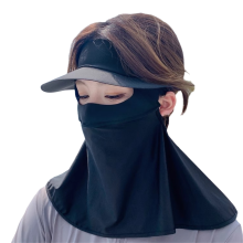 Μαύρη αντηλιακή μάσκα Full Face Ice Silk Anti-UV Cycling Breathable Sunshade