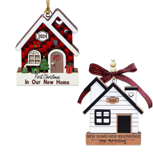 NewHome Ornament 2024 Wooden Housewarming Gifts Xmas Tree Hanging Decorations for Homeowners