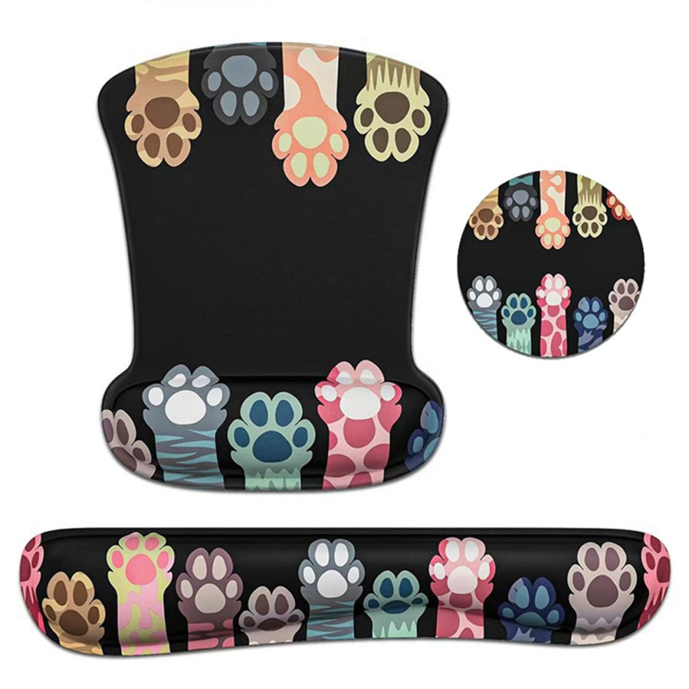 3 In 1 Mouse Pad Sets With Keyboard Wrist Rest Support, Memory Foam Set Mousepad 4851005115130