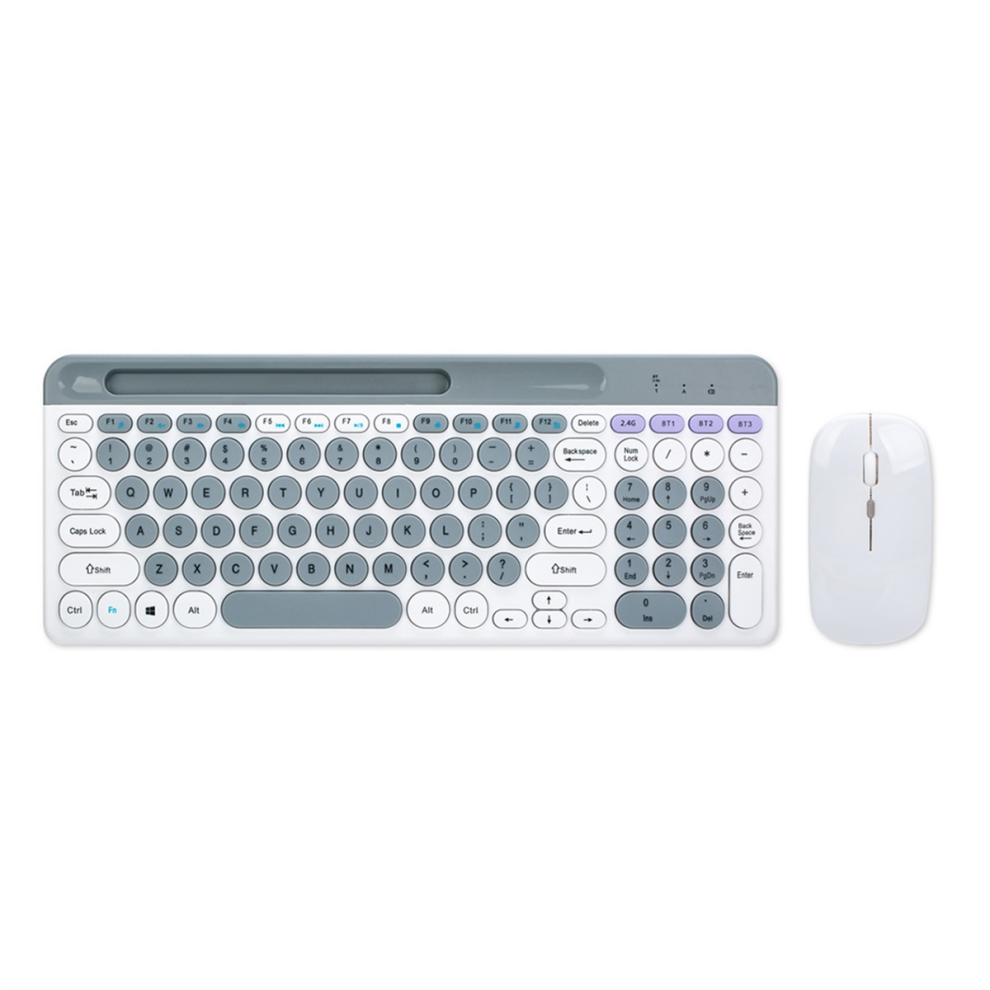 Wireless Keyboard Mouse Combo Portable Bluetooth Colorful Rechargeable Silent For Tablet Laptop Desktop 4851005112030