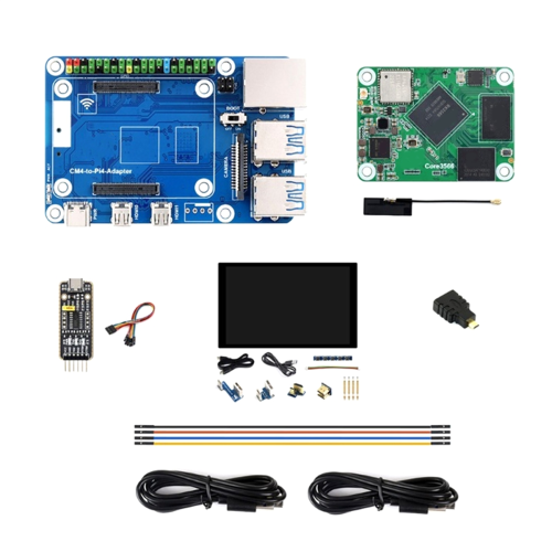 Core3566 Module Kit RK3566 Quad-Core Processor High-Performance Computing, 8-Inch -Compatible Touch Screen