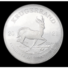 Krugerrand 2021 silver-plated coin 1oz Silver South Africa 1 Rand Springbok
