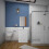 500mm White Ceramic Bathroom Vanity Unit | Compact for Small Spaces | 2 Soft-Close Doors | Matte White 3