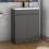 500mm Compact Bathroom Vanity Unit with Ceramic Basin | Space-Saving Design | 2 Soft-Close Doors | Matte Grey 1