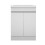 500mm White Ceramic Bathroom Vanity Unit | Compact for Small Spaces | 2 Soft-Close Doors | Matte White 2
