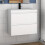 600mm Modern Storage Vanity Unit Basin Wall Hung with 2 Soft Closing Drawers Matte White 1