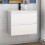 600mm Modern Storage Vanity Unit Ceramic Basin Wall Hung with 2 Soft Closing Drawers Matte White 1