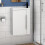 Cloakroom Bathroom Vanity Unit Wall Hung Compact White Basin Door Unit 445 1