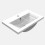 600mm Modern Storage Vanity Unit Basin Wall Hung with 2 Soft Closing Drawers Gloss Grey 5
