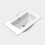 600mm Modern Storage Vanity Unit Ceramic Basin Wall Hung with 2 Soft Closing Drawers Gloss Grey 5