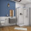 800mm Bathroom Wall Mounted Vanity Unit Sink Cabinet Ceramic Basin,2 Soft Drawers,Gloss Grey 3