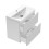 600mm Gloss White Wall Hung Bathroom Vanity Unit with 2 Drawers & Basin | Space-Saving Modern Design | Soft-Close | Handleless 2
