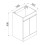 500mm Gloss White Bathroom Vanity Unit with Ceramic Basin | Compact for Small Spaces | 2 Soft-Close Doors | Freestanding 3