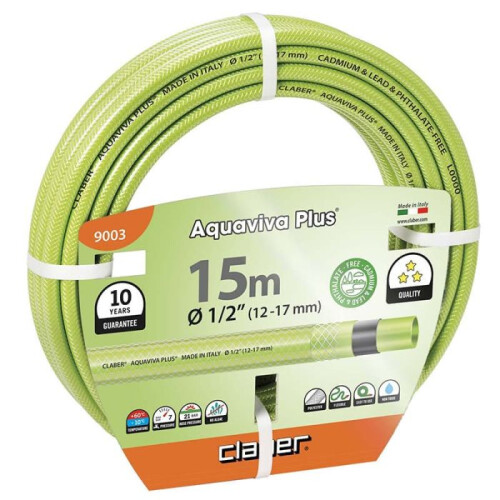 LG Claber Aquaviva-Plus Hose Pipe - 1/2" x 15m