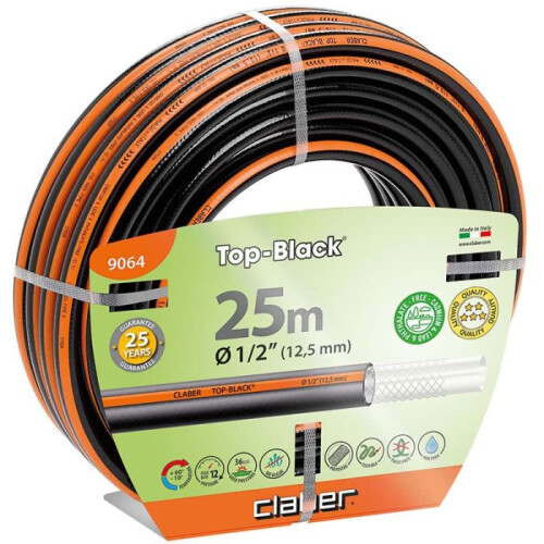LG Claber Top-Black Hose Pipe - 1/2" x 25m
