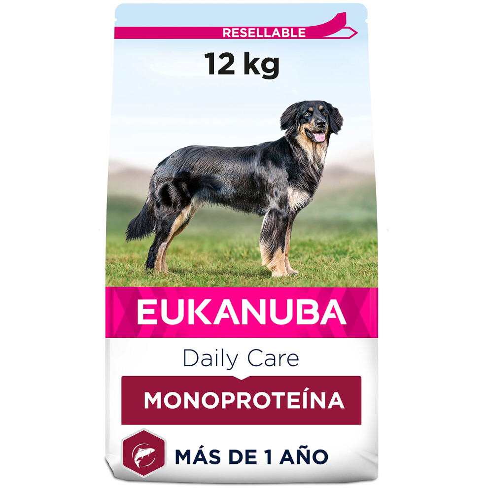 Eukanuba Daily Care Monoproteico Alimento Seco Para Perros Con Salm?N, 12Kg-image