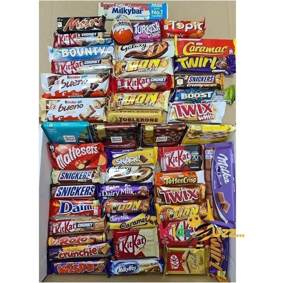 7 x Different Full Size Chocolate Bars Hamper Mega Mix Chocolate