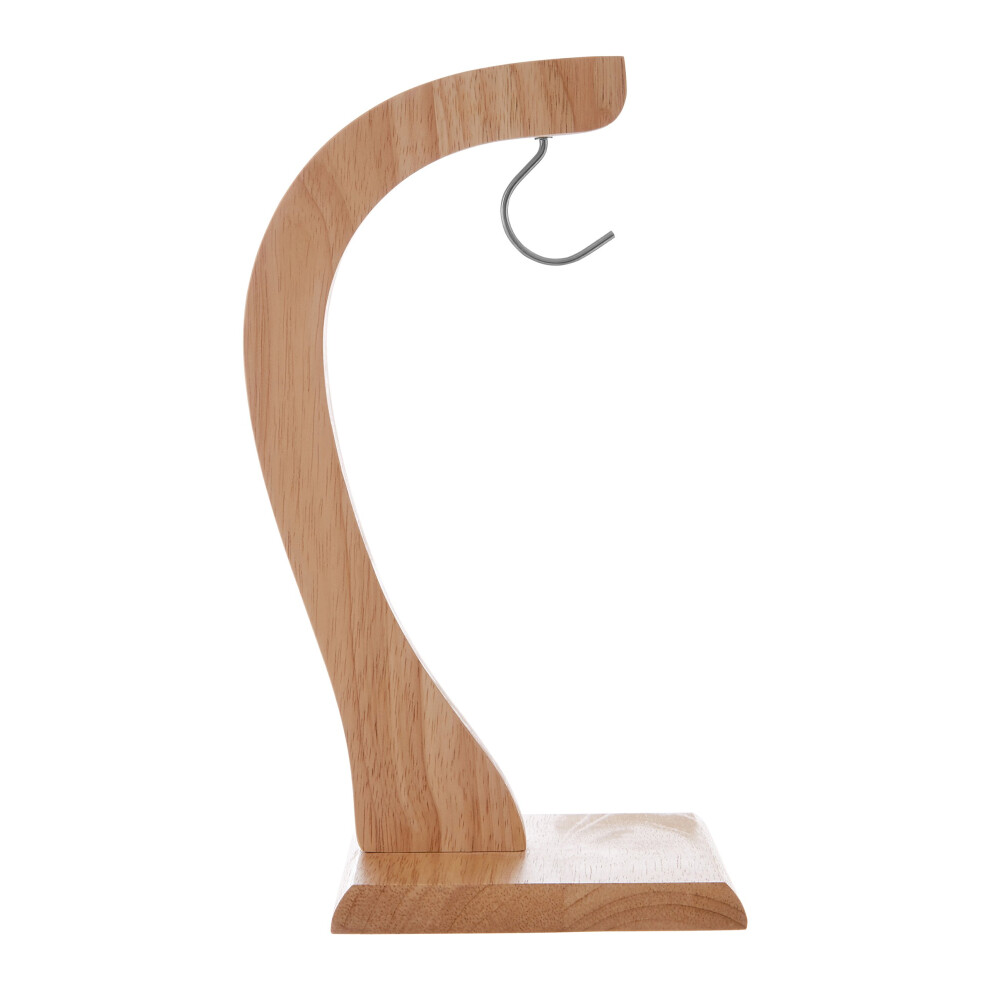 Premier Housewares 1103974 Fruit Bowl With Banana Hook Rubberwood Banana Tree Stand Wide Base Fruit Basket With Banana Hook (H X W X D): 30 X 14 X 17