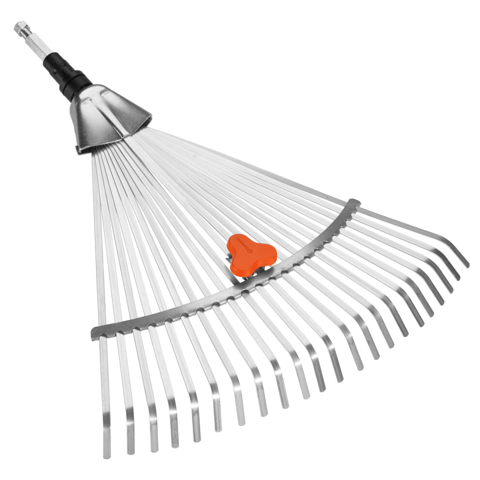 Gardena combisystem adjustable rake: Variable working width of 30-50 cm, ideal garden accessories for consuming foliage or grass cut, matching all CS