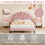 (4ft6 Double, Pink) Double Upholstered Velvet Bed 5
