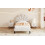 (3ft Single, Beige) Double Upholstered Velvet Bed 10