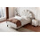 (3ft Single, Beige) Double Upholstered Velvet Bed 11