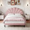 (4ft6 Double, Pink) Double Upholstered Velvet Bed 1