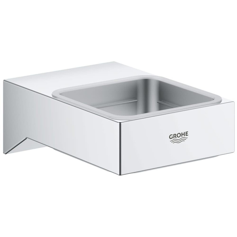 GROHE Selection Cube Glass/Soap Dish Holder Chrome 40865000