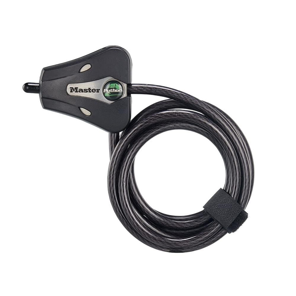 Master Lock 8418D Python Adjustable Locking Cable, 6-Foot, 5/16-Inch Diameter, Black
