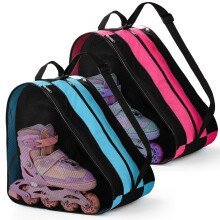 TOPZEA 2 Pack Roller Skate Bags, Oxford Cloth Ice Skates Storage Bag With Adjustable Shoulder Strap, Figure Skating Shoes Carry Bags, Blade Container