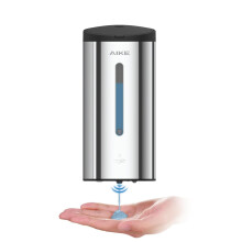 AIKE AK1205 New Soap Dispenser Wall Mounted, 800ML Stainless Steel Wall Soap Dispenser, Automatic Hand Soap Dispenser No Drilling, Hand Sanitizer